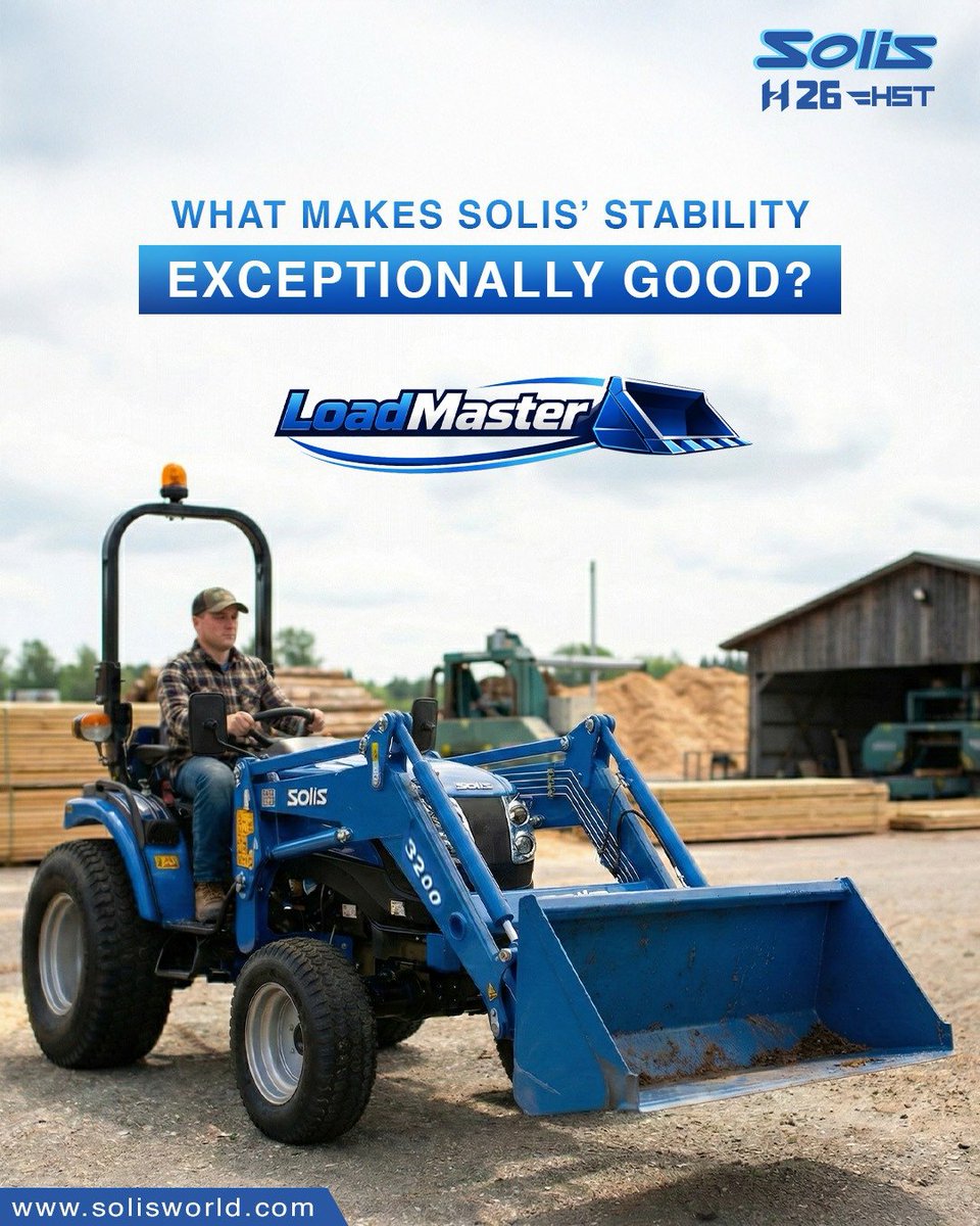 SolisTractor's tweet photo. Solis S26HST delivers solid stability and dependable performance, built to handle real workloads with ease and engineered for reliable daily operation.
#SolisTractors #LoadMaster #ToughestPerformer #Tractor #Agriculture #Farming #SmartFarming #ModernAgriculture https://t.co/vOZbAjKktl