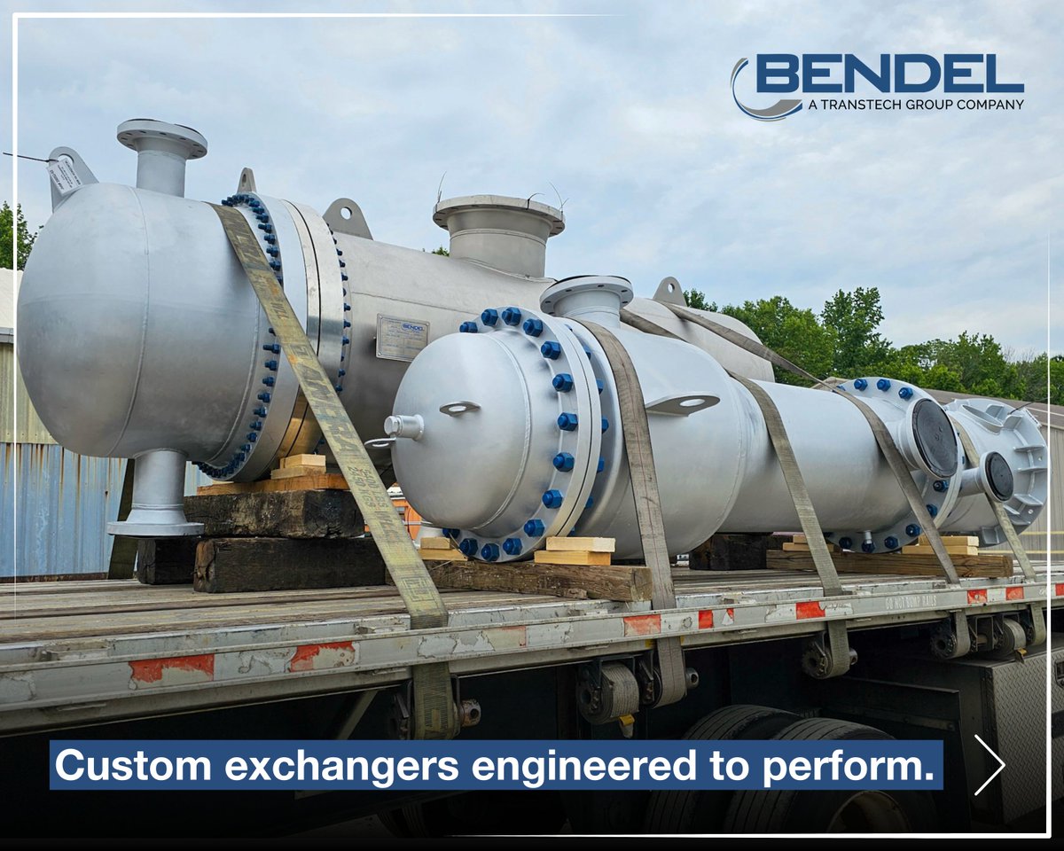 Bendeltanks's tweet image. Custom exchangers engineered to perform.
Built to spec (not a catalog), fabricated in-house, and quality-checked to help protect uptime.
Contact us: bendel.com

#HeatExchanger #ShellAndTube #CustomFabrication #ASME #ProcessEquipment