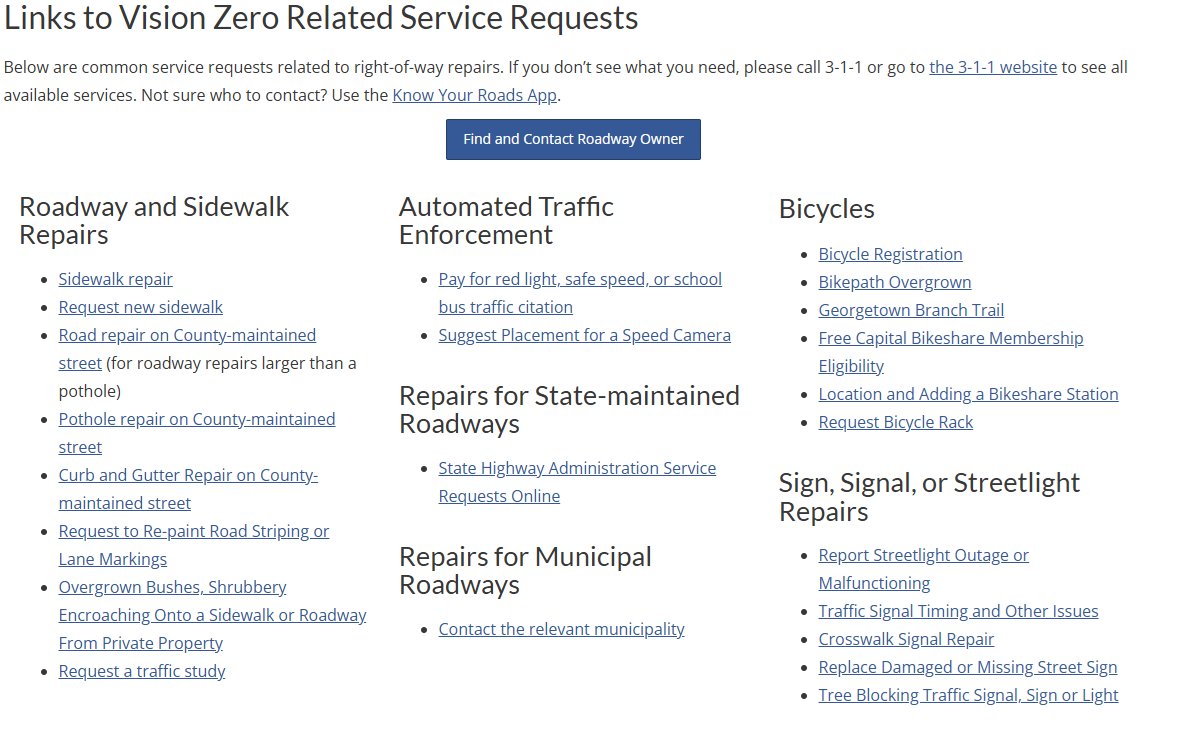 Mont Co Vision Zero tweet media