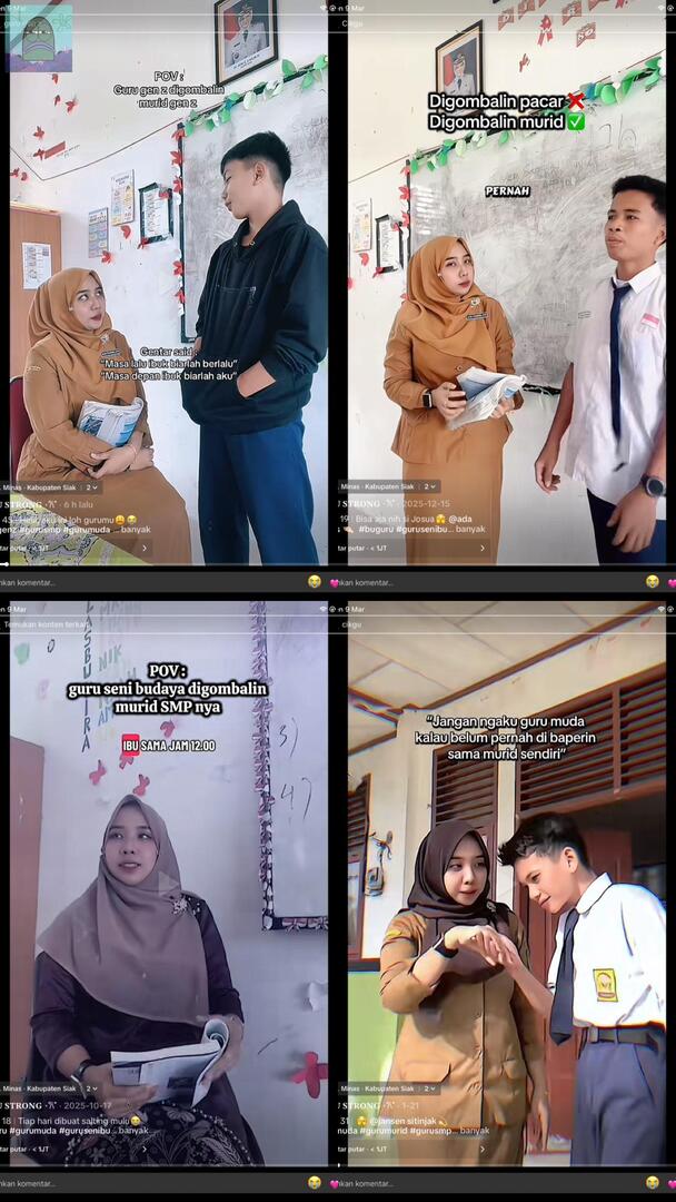 💚 apakah konten dibawah termasuk ch1ldgrooming? tapi posisinya ini muridnya yang godain bukan gurunya, tapi kenapa dijadikan konten ya? kalau ini bukan ch1ldgrooming akan sender takedown kok.