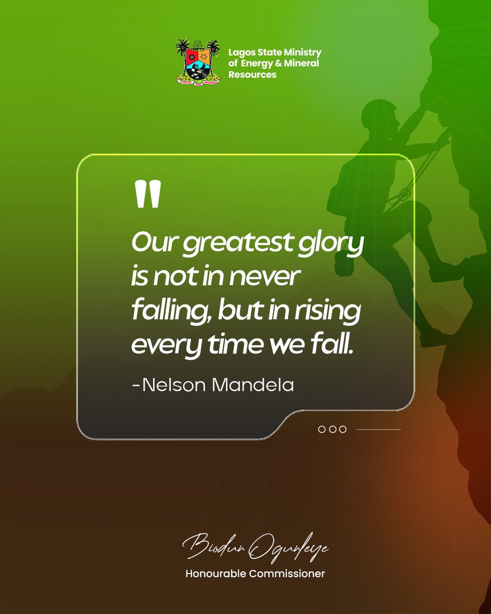 Success isn’t the absence of failure; it’s the refusal to let failure have the final say. 

Your scars are just proof that you were stronger than whatever tried to stop you. 

Rise up! Keep Moving!!

#LagosArising #RiseUp #KeepMoving #BiodunOgunleye