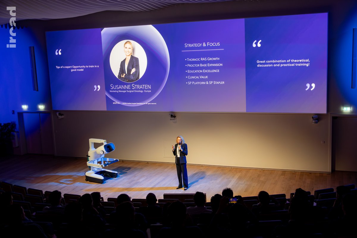 IrcadFrance's tweet image. Throwback to the 7th Thoracic Peer-to-Peer Faculty Summit, organized by #Intuitive in our auditorium at #IRCAD, where the new da Vinci 5 system was introduced to leading thoracic surgeons and experts.

#innovation #education #roboticsurgery #robotics #davinci5 #davinci