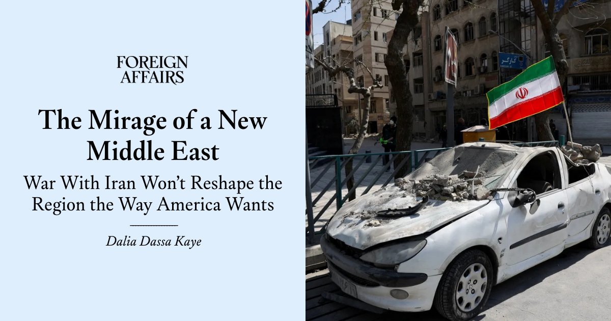 “Now that it has made the dangerous decision to start this war, the Trump administration must do what it can to mitigate the negative consequences,” writes Dalia Dassa Kaye. “At this point, aiming for anything more than damage control is unrealistic.”
fam.ag/46ONWdk