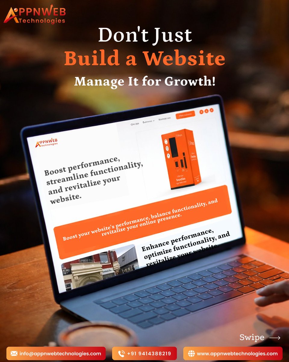 appnwebtech's tweet photo. Your website should do more than exist — it should drive growth 🚀

Optimize performance, improve functionality, and strengthen your online presence.

🌐 https://t.co/hZcUi40a7M

#digitalmarketing #webdevelopment #businessgrowth #appnwebtechnologies https://t.co/BtTVK4HAVt