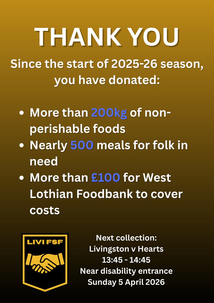 Livi Fans Supporting Foodbanks tweet media