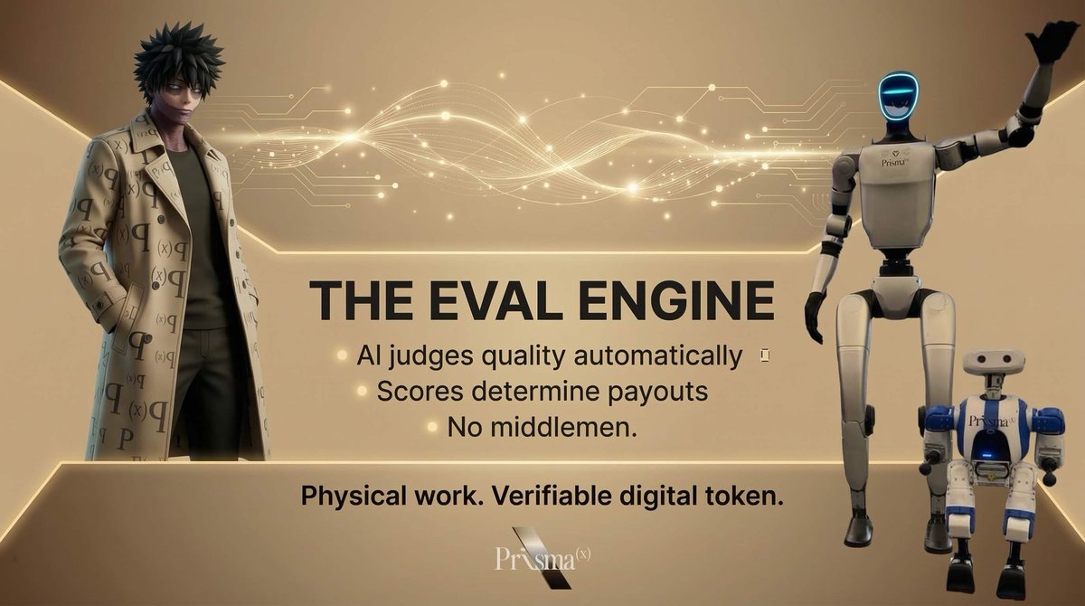 The PrismaX Eval Engine turning physical work into digital gold 

🟤 They Talk About Trust 

Most crypto projects talk about "trust" like it's a feature, PrismaX built an engine to enforce it

Here's how an AI powered quality inspector is solving one of the biggest problems in