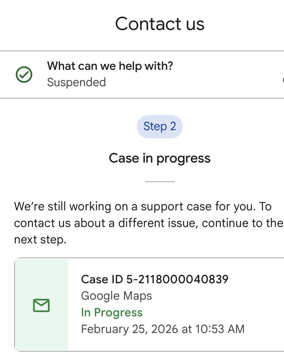 smartlinkseo's tweet photo. @GoogleMyBiz The business owner sent in everything needed, any info? https://t.co/qhDhvBeZXt