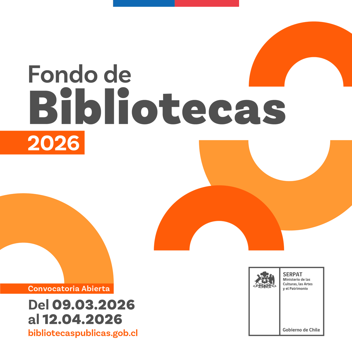 📢 ¡Atención bibliotecas! Abrimos el fondo del Programa de Mejoramiento Integral de Bibliotecas Públicas (PMI) 2026 con un presupuesto inédito de $2.280.805.000, un 48 % más respecto al año anterior📚

Revisa la bases 👇bibliotecaspublicas.gob.cl/noticias/progr… <a href="/patrimonio_cl/">Patrimonio_cl</a>