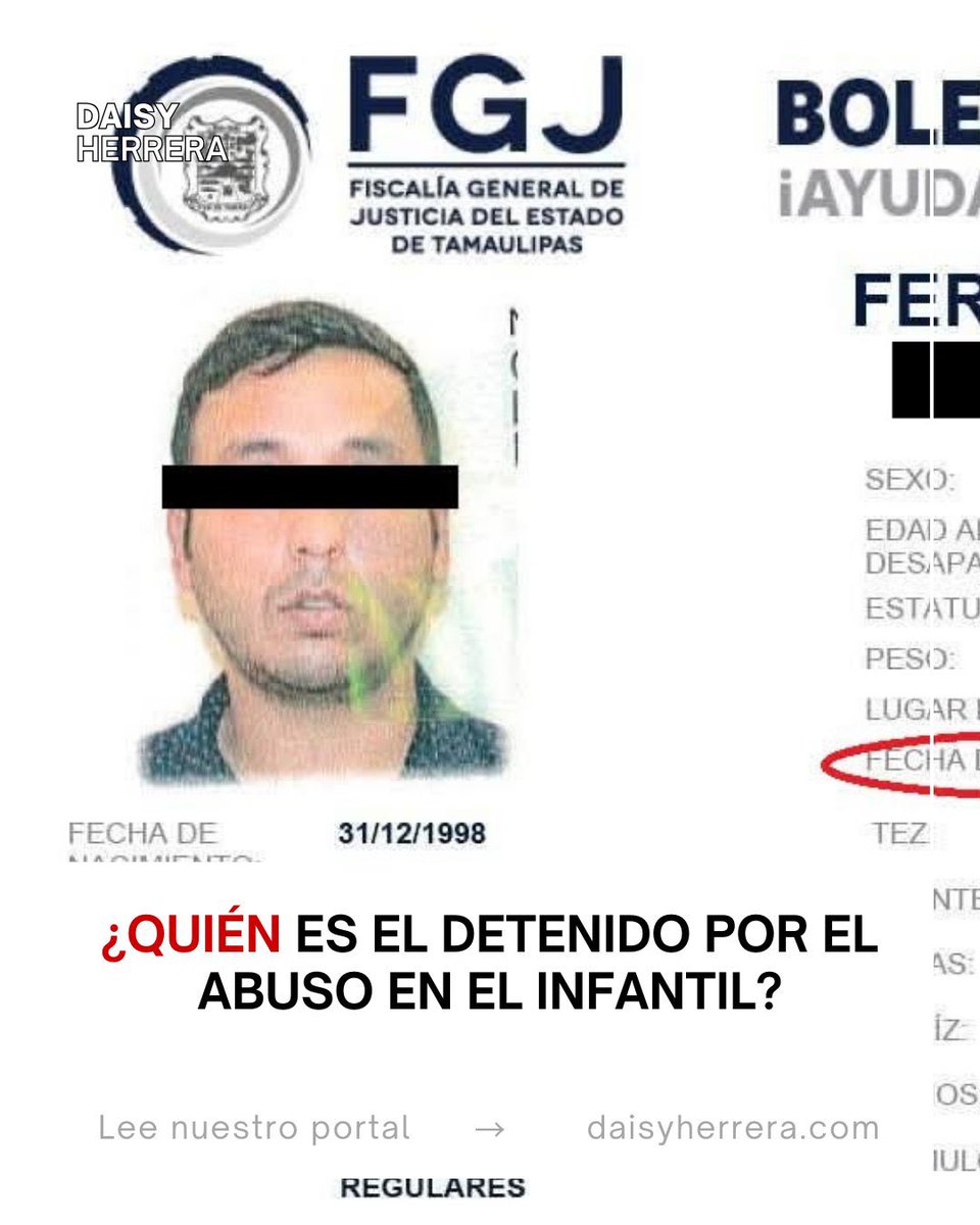 Furia_Tinta's tweet photo. #ElPunto La Fiscalía General de Justicia del Estado de Tamaulipas confirmó que Fernando Antonio fue detenido, con antecedentes penales, una reciente liberación por abuso sexual https://t.co/B26MSNOomJ