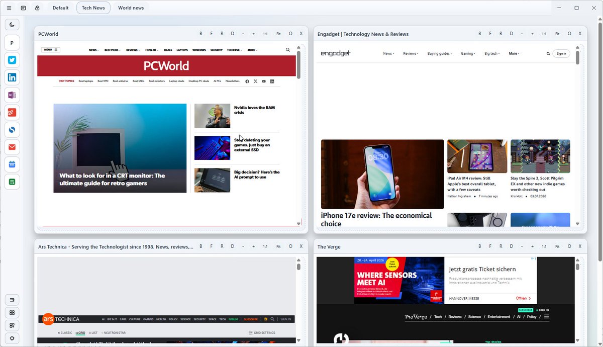 adeelyj's tweet photo. Vibe coded a personal dashboard for most visited web app and sites. 
A few less chrome tabs now :)

Electron and Chrome based https://t.co/DzbHa1ffrk
