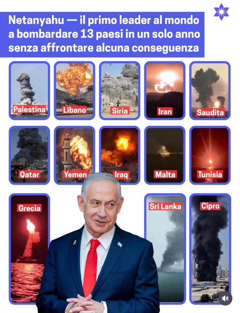 ネタニヤフ - 1年間で13カ国を爆撃しながら何の責任も負わなかった初の世界指導者