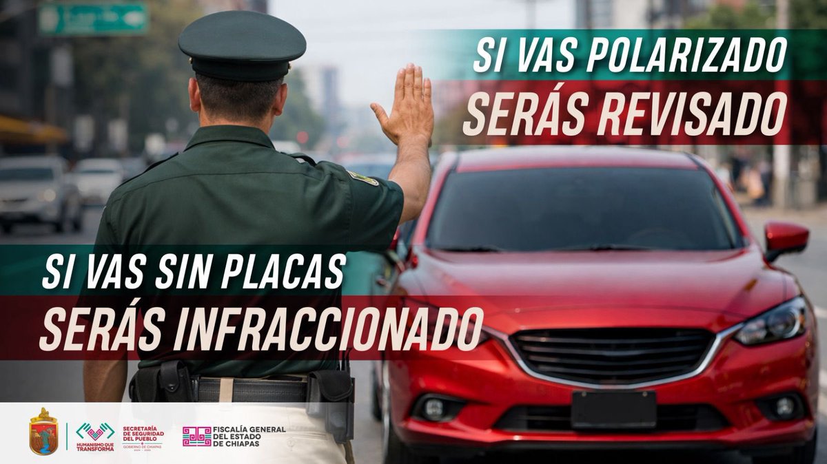 Con el objetivo de fortalecer la seguridad, la Mesa de Paz del Estado de Chiapas, acordó implementar medidas adicionales en los operativos diarios. A partir de ahora, se verificará a los vehículos polarizados y se aplicará la sanción correspondiente a aquellos vehículos y