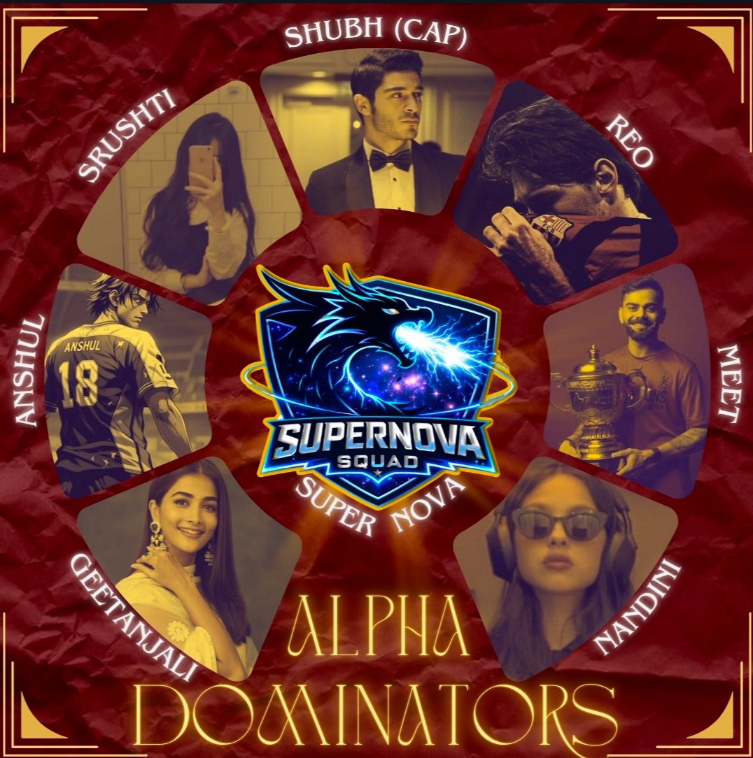 WCPL 4.0 AWARDS.

Congratulations Supernova For Winning Alpha Dominators Of The Season 🥳🎉 

Leader: <a href="/Tweet_karle_yr/">Shubhh❤️</a> 

Members:
<a href="/Shrishti__15/">Srushti</a> <a href="/ajnabi_023/">Anshul</a> 
<a href="/Geet2vm/">Geetanjali ✨</a> <a href="/Sertraline_19/">reø</a> 
<a href="/booksnbarish/">𝘾𝙤𝙛𝙛𝙚𝙚💭</a> <a href="/Meet0724/">Meet</a> 

#WCPL