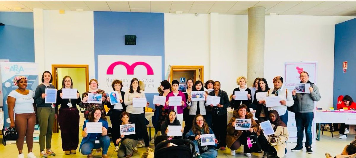 wjmglobal's tweet image. During an event organized by the Social Action Center of Mulhouse #CCAS on March 6, 2026, ahead of International #Women’s Day, members of the #WomenJusticeMovement attended to strengthen global solidarity with Afghanistan women.

Holding photos of Afghanistan girls and messages