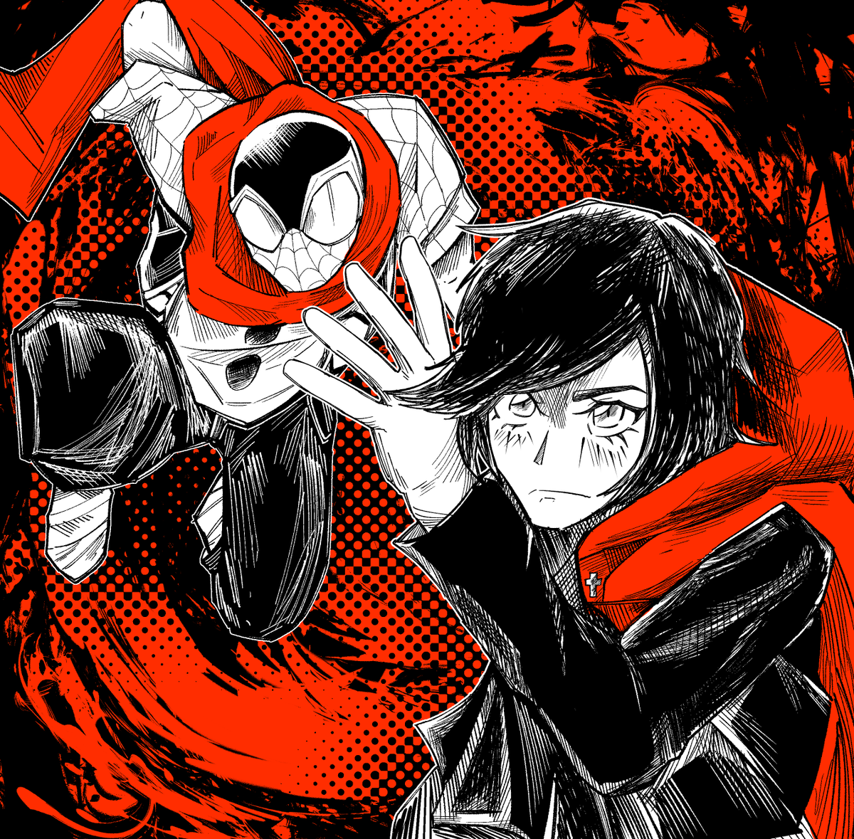 The_Seiter_Show's tweet photo. The Rose and the Spider
#rwby #rwbyau #rwbyfanart #spidroin #spiderman #spidroinxrwby #oc #art https://t.co/vM7ITymLFo