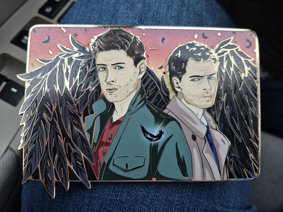 FuryOfTheAngels's tweet image. Finally got my Kickstarter pins from KingHibiyaArt
#Supernatural #Pins #Destiel