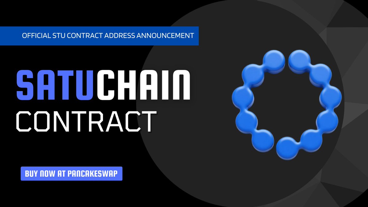 SatuChain's tweet photo. STU Coin is now officially live on PancakeSwap.

The official listing on PancakeSwap represents a key milestone for STU as part of SATUCHAIN broader ecosystem development. With this listing, users can now access STU through one of the most widely used decentralized trading platforms.

Official STU Contract Address: 0x1583c088b93de3019927abdf0fba35b3946f8e94

For security purposes, always confirm the contract address before interacting, trading, or sharing it with others. Please rely only on SATUCHAIN official channels for verified information.

#SATUCHAIN #STU #DeFi #web3 #NFT #Blockchain