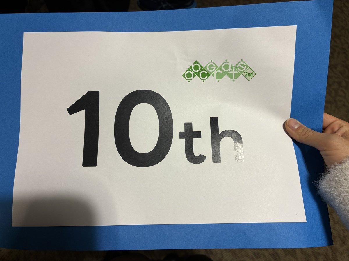 ri_ls_'s tweet photo. #abcGrats2nd
紙10位→2R負け😢
紙も2Rもありえない出力ミスをして愚かすぎる！！！！本番絶対にどうにかするので期待しといてください！！！！！
いい大会でした！開催ありがとうございました〜〜 https://t.co/YG4MIN1ve3