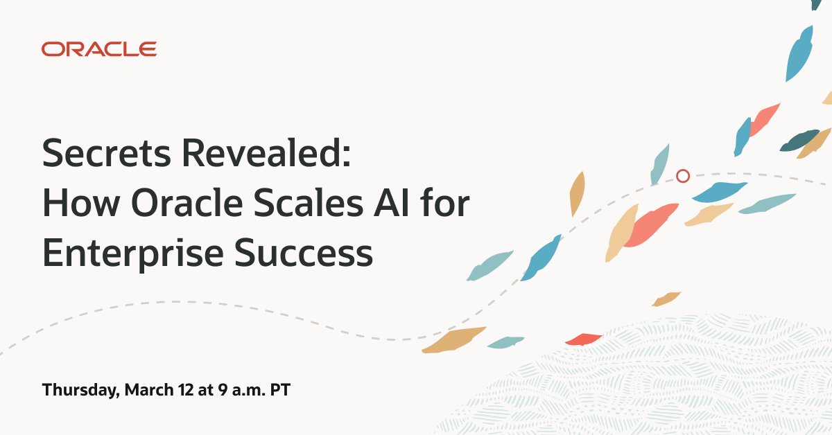 Talk2Andre's tweet photo. Want AI that actually saves time and lowers costs? Oracle shares real examples of how its teams embedded AI across Finance, HR, Supply Chain, CX, and more—so you can apply the same lessons faster: https://t.co/RVNnNW9xkp https://t.co/knT4QDsF3l