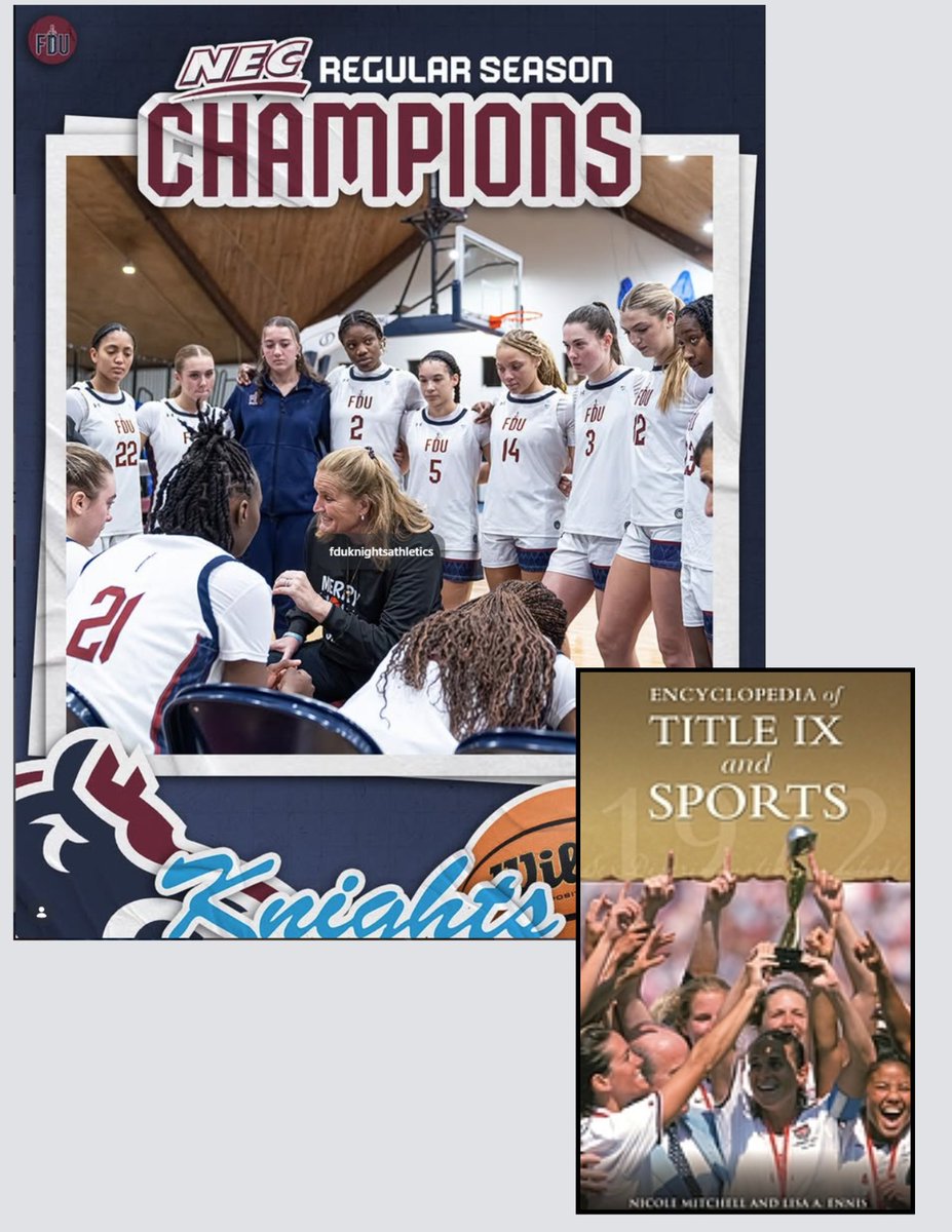 FlorhamLib's tweet photo. In March 1972, Congress debated Title IX, transforming women’s sports. 

Its impact is clear today: FDU Knights Women’s Basketball clinched a share of the 2025–26 NEC title for the 2nd straight year. 

#FDU #FDUKnights #WomensBasketball  #MarchMadness #WHM https://t.co/3N5EfnJEEb