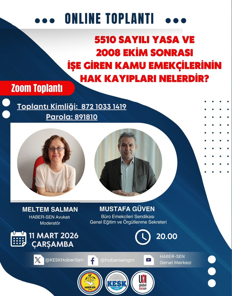 KESKHaberSen's tweet photo. 5510 Sayılı Yasa, kamu emekçilerinin emeklilik haklarını ciddi şekilde zayıflatmış, adaletsiz bir sistem yaratmıştır.

 Bu durum, özellikle 2008 Ekim sonrası işe giren memurları derinden etkilemiştir. Artık adil bir emeklilik  sistemi için mücadele etmek yarının değil, bugünün acil bir meselesi haline gelmiştir.