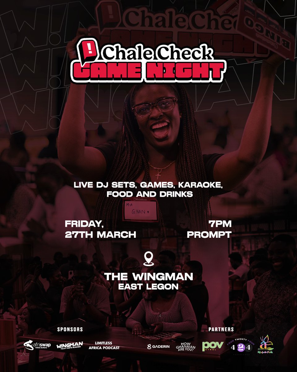 Chale Check Game Night - 27 Mar tweet media