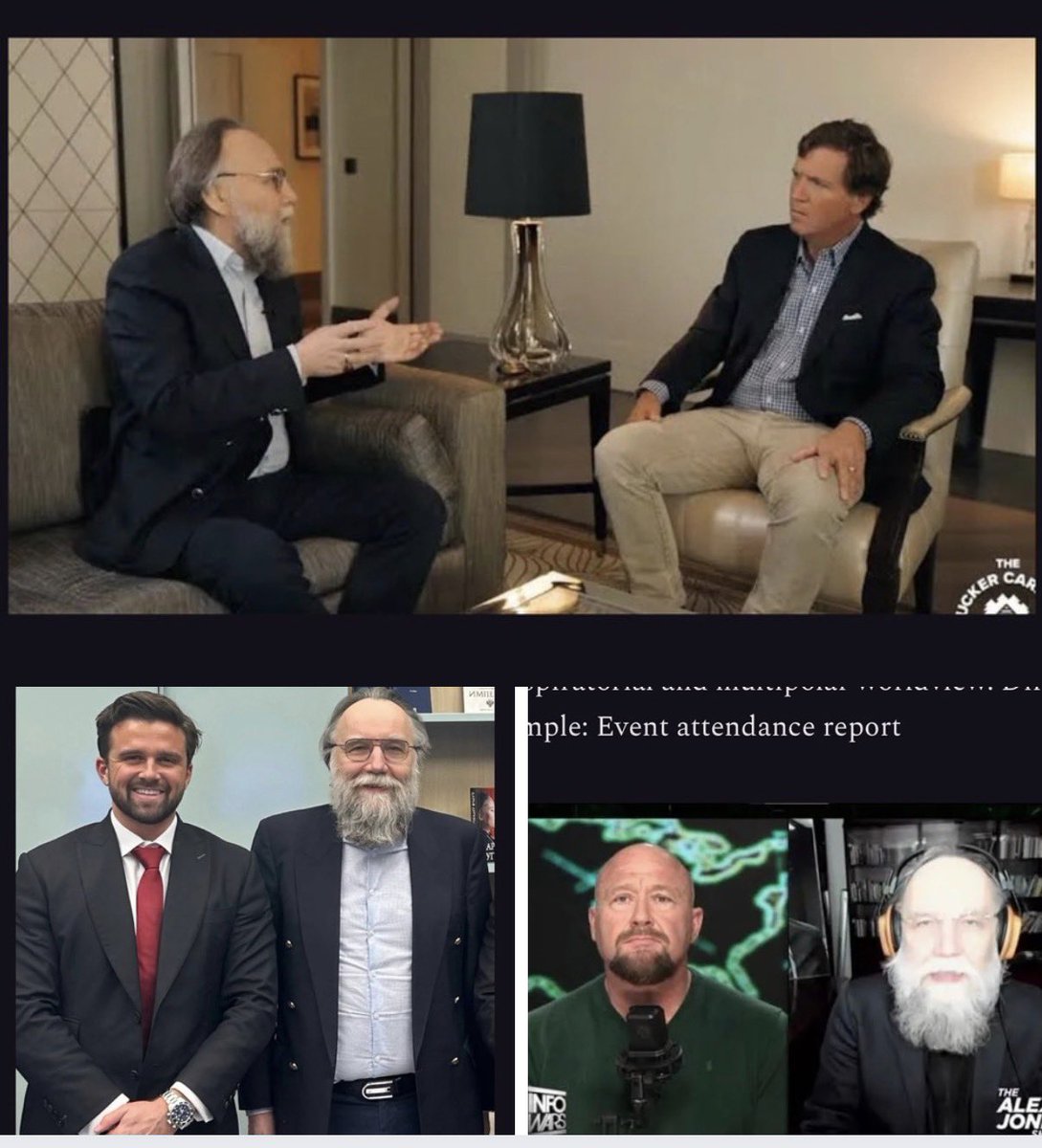 The ideology behind “MAGA Communism” didn’t come from America.

It came from FOREIGNER Alexander Dugin.

Your favorite “influencer” may be influenced by his twisted ideology that seeks to destroy America from within and weaken us in the geopolitical landscape. 

There’s a reason