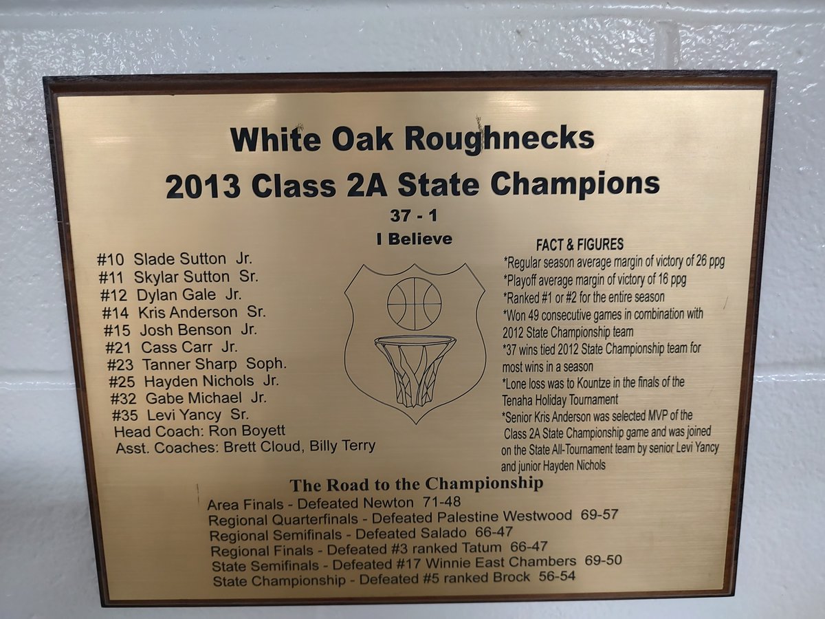 RoughneckHoops's tweet photo. March 9, 2013 - Frank Erwin Special Events Center - Austin,Tx

Shout Out to the 2013 Class AA State Champion White Oak Roughnecks!

  #IBelieve https://t.co/yjoFRMMfyE