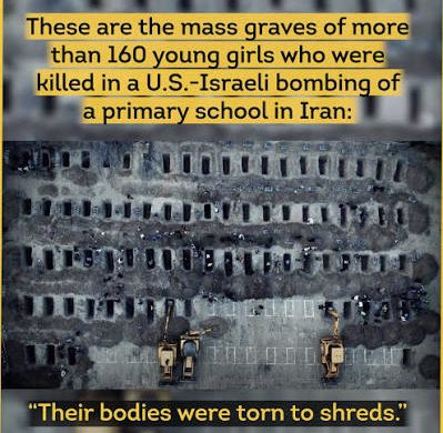 CALL TO ACTION: 
Don’t let them hide this!
CENTCOM’s BGM-109 Tomahawk Land Attack Missile (TLAM) strike on the girls’ school in Minab, Iran was a double-strike. Striking, twice, with a $2.5M ($5M total) advanced missile is not an accident. It’s careless, negligent, criminal, and