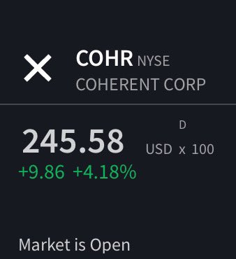 Banana3Stocks's tweet photo. $SPY $QQQ $COHR $VRT

These trade ideas for the week just posted for my SUBSCRIBERS 🍇…

Already 2 targets hit!!!🎯🎯

Not financial advice! https://t.co/m2k2ops8Mf