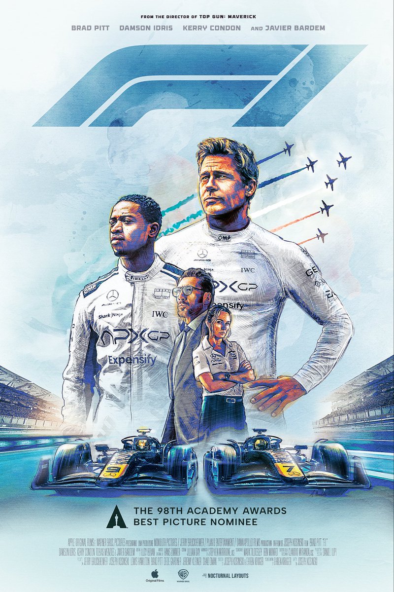 New Piece from my #Oscar #BestPicture poster series! This time it’s <a href="/F1Movie/">F1 Movie</a> directed by #josephkosinski starring #bradpitt #javierbardem #damsonidris and #kerrycondon
<a href="/TheAcademy/">The Academy</a> <a href="/Apple/">Apple</a> <a href="/warnerbros/">Warner Bros.</a>