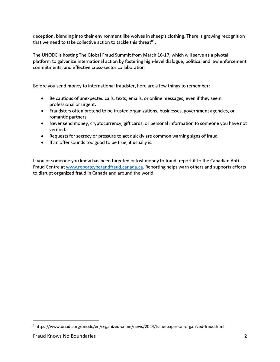 Canadian Anti-Fraud Centre tweet media