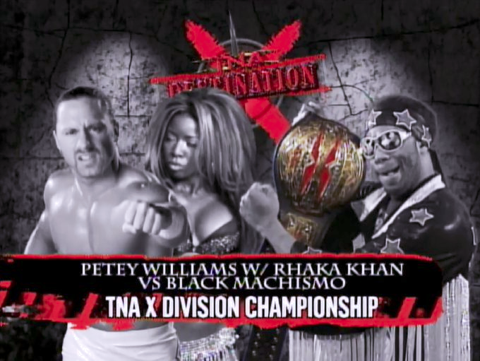 wrestle_hist's tweet image. 3/9/2008    

Jay Lethal defeated Petey Williams to retain the X-Division Championship at Destination X from the Norfolk Scope in Norfolk, Virginia.    

#TNA #DestinationX #JayLethal #PeteyWilliams #RhakaKhan #XDivisionChampionship