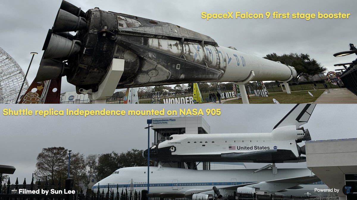 SunLeeReport's tweet photo. Seeing both in person made the contrast clearer. The Space Shuttle embodied the dream of reusability. Falcon 9 turned that dream into a working launch system.

One was a vision. The other became an operating model. https://t.co/qA2mjKaMfz