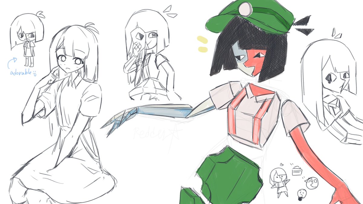 redder0125's tweet photo. the productive doodle #ena #fanart #enajoelg #enadreambbq https://t.co/ikIA9sNF7H
