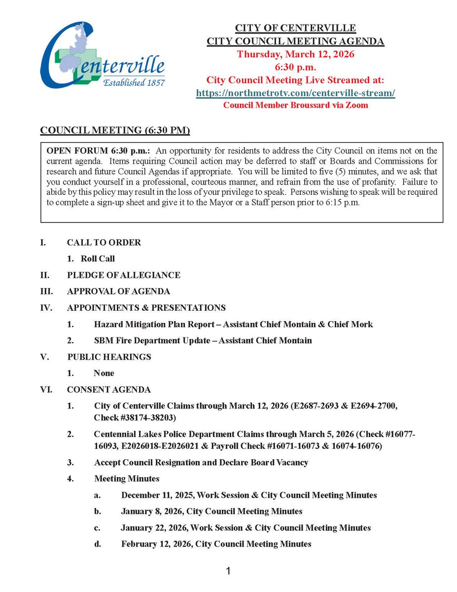 City of Centerville tweet media