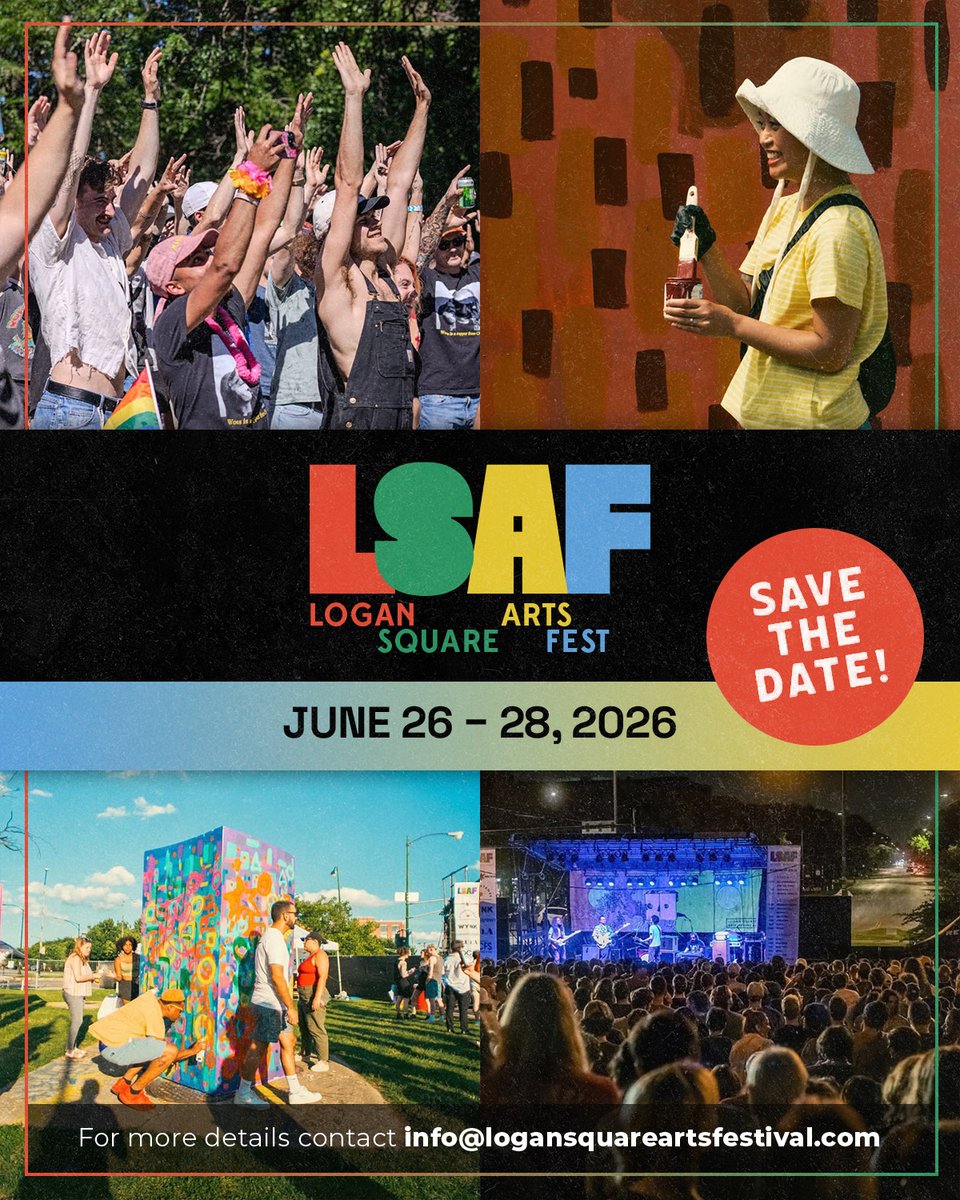 LoganSquareAF's tweet photo. We're back! And bigger than ever. June 26, 27, and 28. After a one-year hiatus, the Logan Square Arts Festival Returns to the newly renovated Logan Square with double the art &amp; artisanal vendors. https://t.co/iZY9bhbIsL
