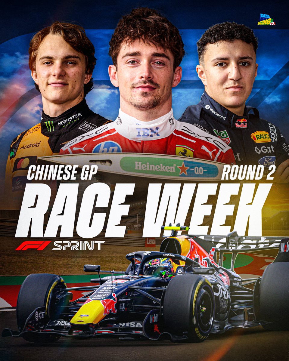 DesiRacingco's tweet photo. IT'S RACE WEEK AGAIN! 😍😍😍

It's the first sprint race weekend of the season.

#F1 #Formula1 #ChineseGP https://t.co/mLcKaxoMwC