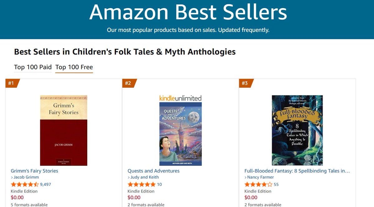 JudyandKeith's tweet image. #Sale is OVER
Quests and Adventures finished
#2 in Children's Folk Tales &amp;amp; Myth Anthologies
#12 in Children's Short Stories
amazon.com/dp/B08D6XH945/
A collection of stories interweaving morals, the paranormal, &amp;amp; reality 4 children of all ages
Perfect 4 #bedtime reading
#KU is FREE