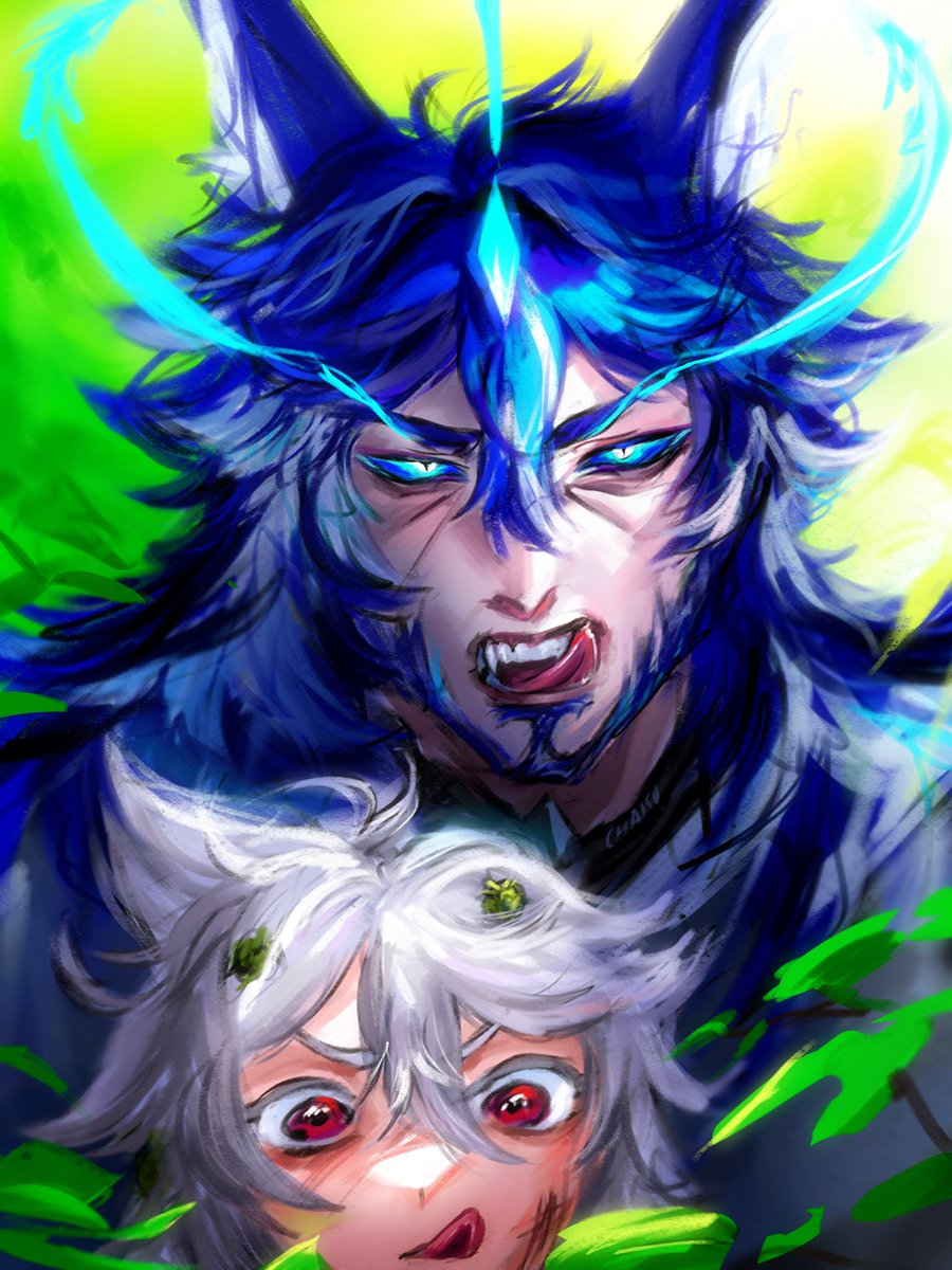 chaiso_artist's tweet photo. Like father like son #genshinimpact #LupusBoreas #Razor https://t.co/w5POE1Wr1v
