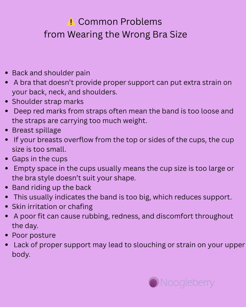 noogleberry's tweet photo. Wearing the right bra makes all the difference ✨

A proper fit means better comfort, support, and confidence throughout the day.

Here are a few simple tips to help you find the perfect fit. 

#BraFit #BraFittingTips #LingerieTips #ConfidenceStartsUnderneath #BraGuide https://t.co/LisKiZ8idp