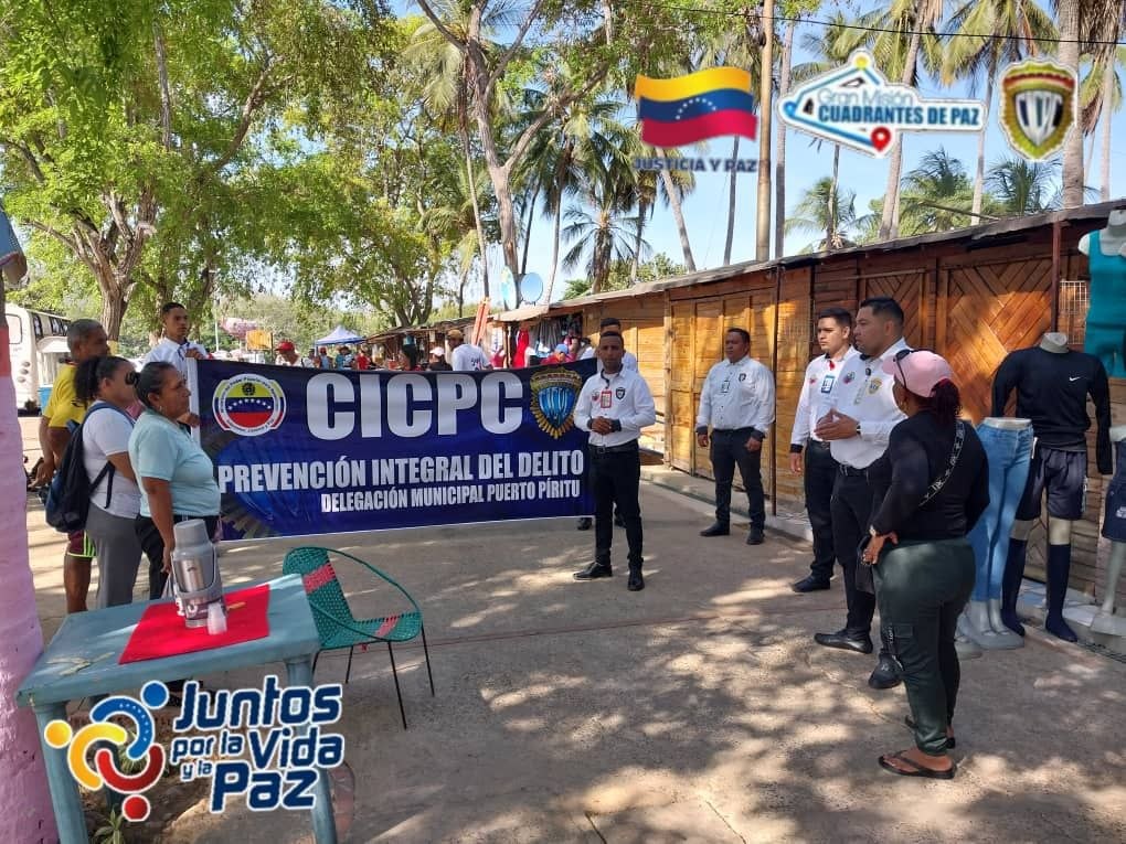 Cicpc294's tweet photo. En el Marco de la Gran Misión Cuadrantes de Paz, vértice 1, Funcionarios adscritos a la Delegación Municipal Puerto Piritu realizaron prevención a los Ciudadanos del Boulevard, relacionado a la Prevención sobre los Derechos de la Mujer. 

Prevenir es tarea de todos. https://t.co/uUoBsEP0W9