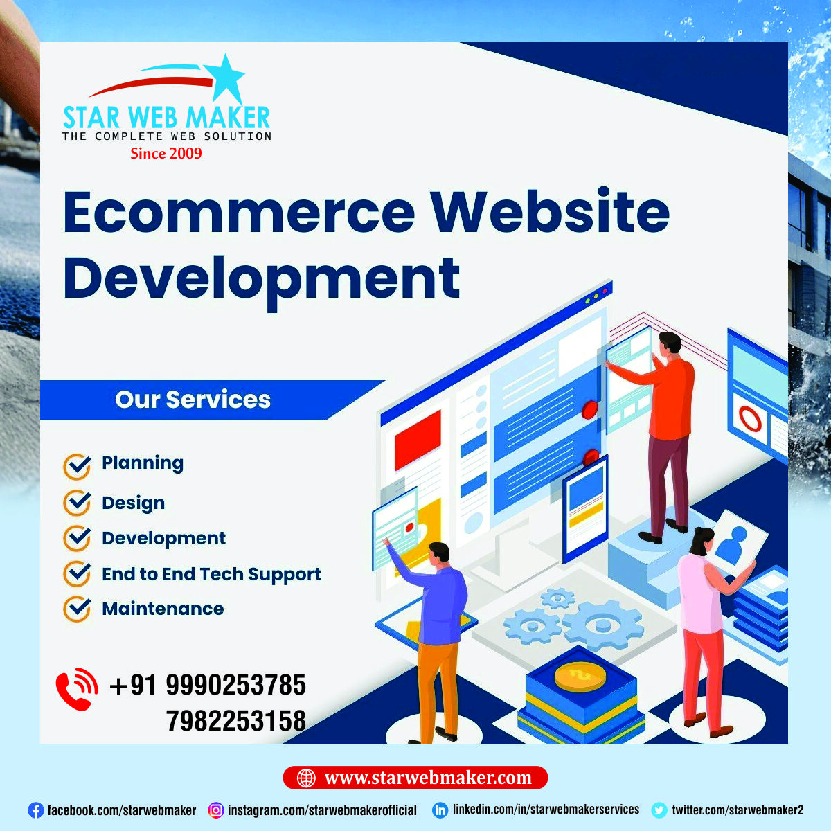 starwebmaker9's tweet photo. We help businesses build professional, high performing  that drive growth and sales.
Strategic Planning
Professional Website Development
Ongoing Website Maintenance
📞+917982253158
https://t.co/iwxwzBmuZb
#StarWebMaker #EcommerceWebsite #WebsiteDevelopment #DigitalTransformation https://t.co/IAeo3m6LuR