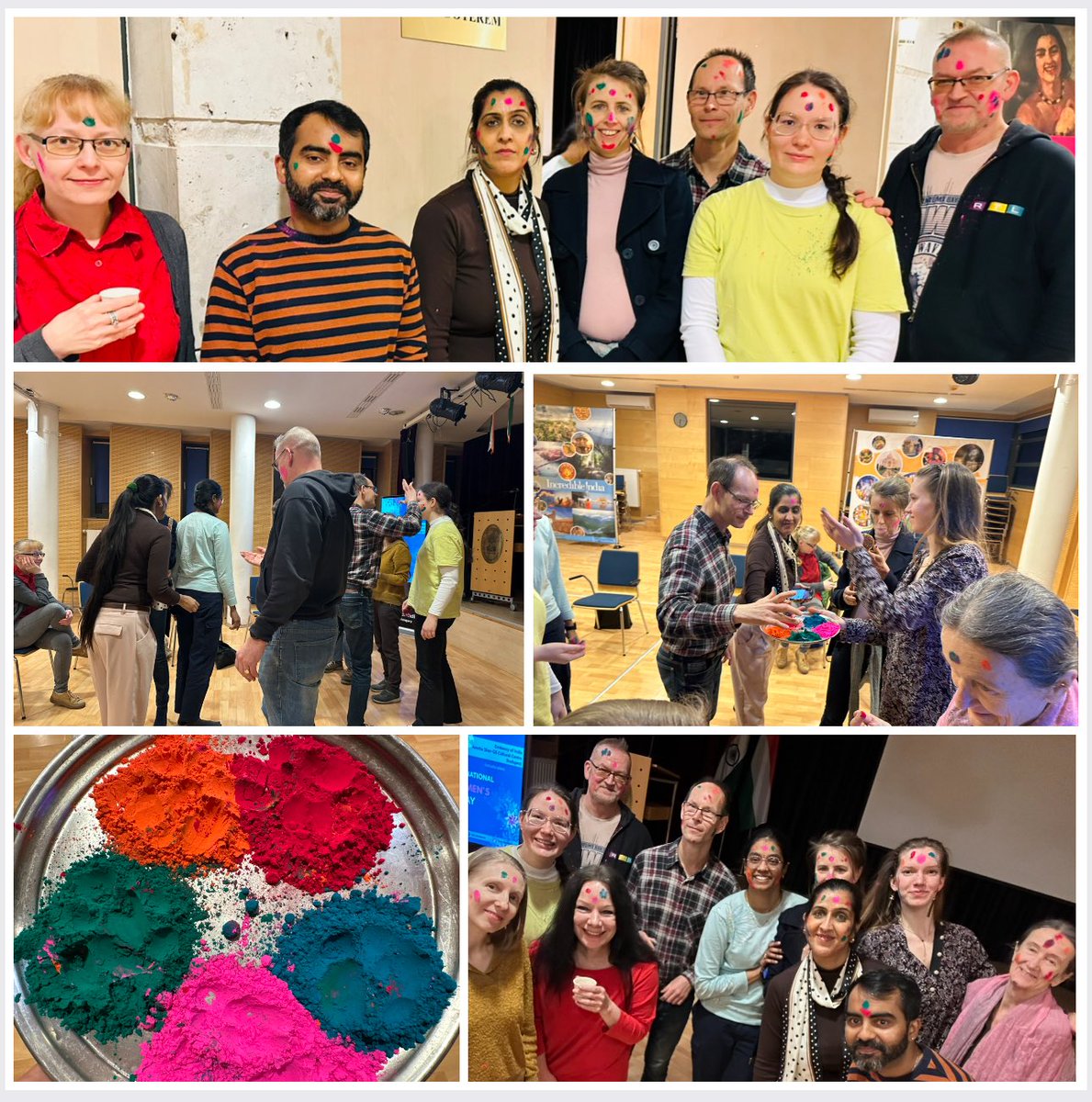 iccr_budapest's tweet image. A colourful glimpse of the #Holi celebrations by the students of the “Thursday #Hindi Lecture Series” !!

@MEAIndia @MinOfCultureGoI @iccr_hq @IndiaInHungary @IndianDiplomacy @incredibleindia