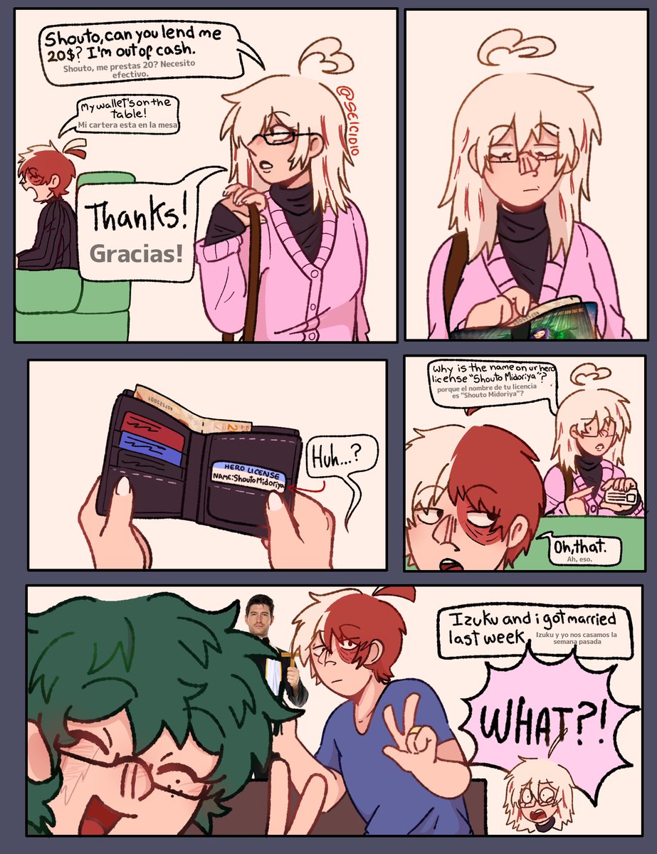 Feel like he wouldn't even tell his family they got married😭😭 they had to find out with smthing like this:

#tododeku #bnha