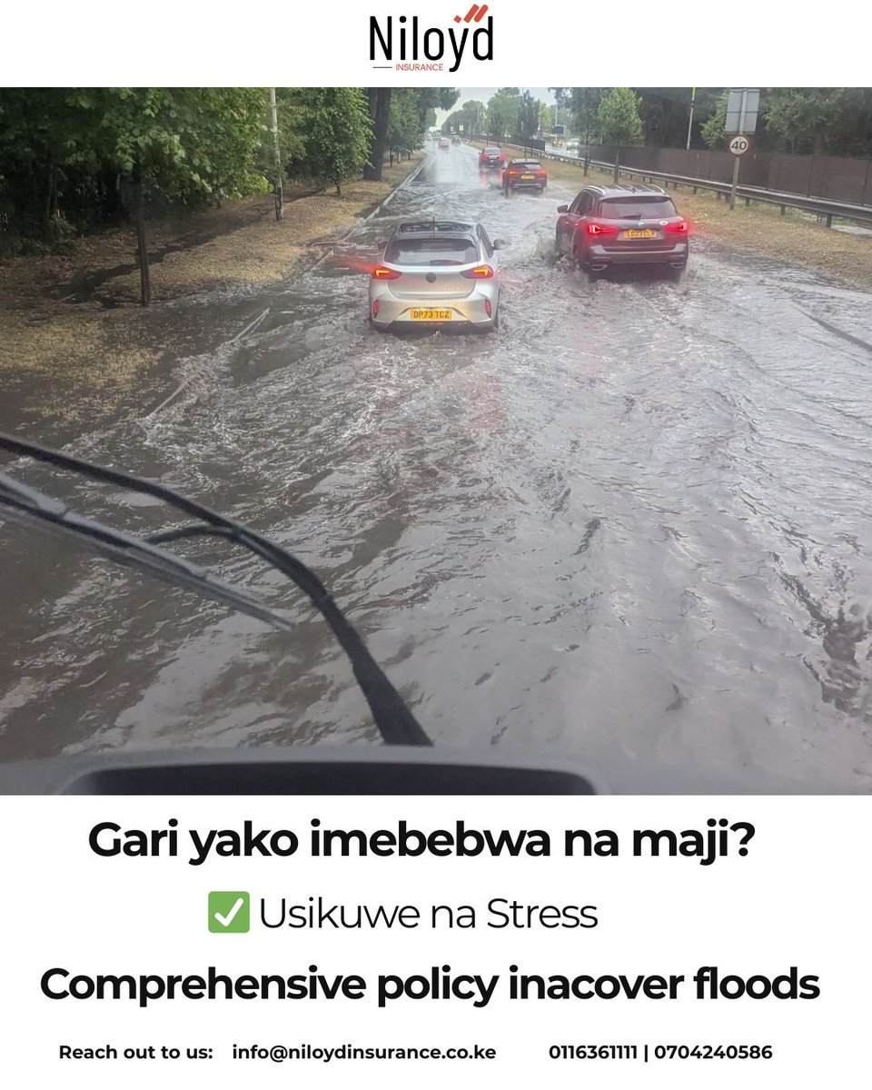 NiloydInsurance's tweet image. Following the severe floods in Nairobi, over 70 to 100 vehicles have been reported damaged, submerged, or swept away. 

Protect your ride, get yourself a comprehensive insurance cover.

#kenya #comprehensivecover #fypシ゚