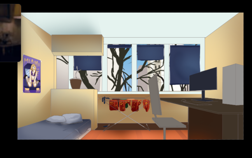 wip my game mc's room