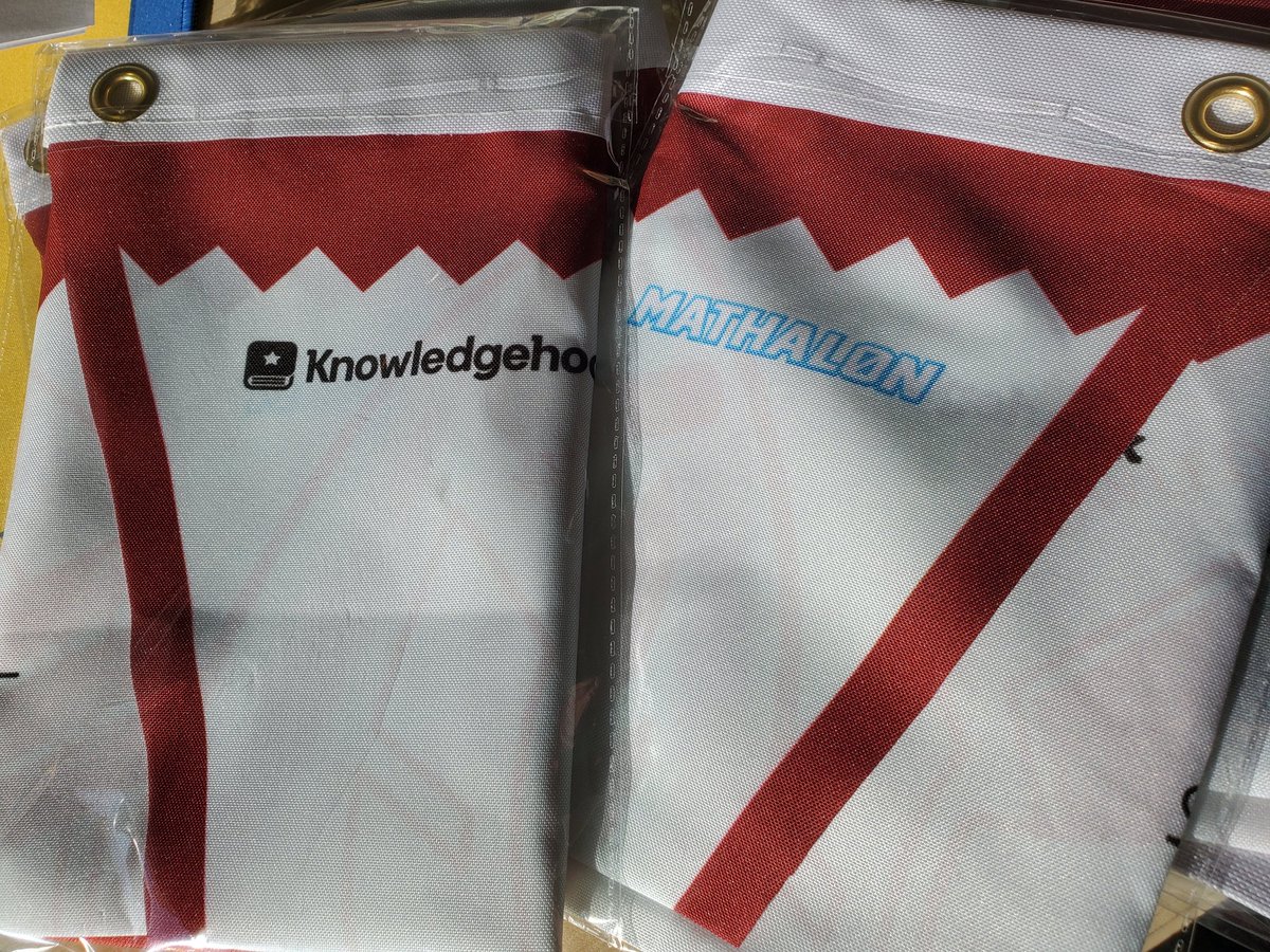 DP_math's tweet photo. ๐ข MORE BIG NEWS #dpcdsb math friends! You've got mail heading your way! ๐ฌ @knowledgehook HALF Mathalon pennants are on route to elementary & secondary schools! CONGRATULATIONS, mathematicians! ๐ ๐ Keep it up! #dpmath https://t.co/6gH7B5WL0y
