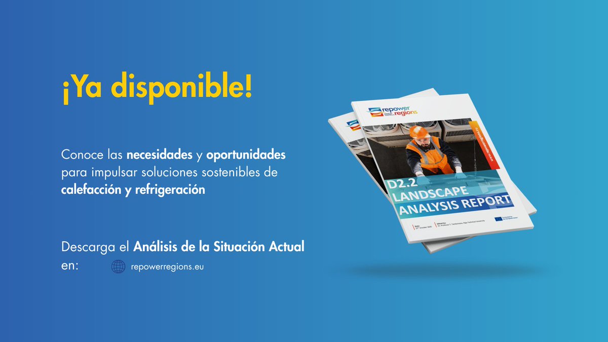 FLCconstruccion's tweet photo. 📢 ¡Nueva publicación del proyecto #RepowerRegions!
Disponible el informe que analiza el panorama tecnológico, normativo y formativo de los sistemas de calefacción y refrigeración en Europa.
🔎 Basado en +100 entrevistas y 68 casos de estudio en 9 regiones europeas, identifica tendencias, barreras y brechas de competencias para impulsar la transición ecológica en el sector.
📄 Consulta todos los detalles aquí: https://t.co/giTCIJlYPk
#ErasmusPlus