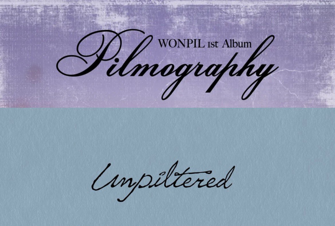 원필 솔로앨범 이름
<Pil>mography
Un<pil>tered

다 필 들어가는 거 필내림 미쳤음 ♡